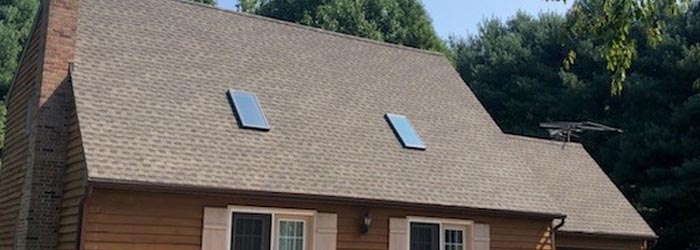 A shingle roof installed by local Maryland roofing contractors