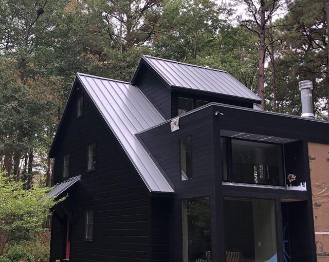 modern home with metal roofing