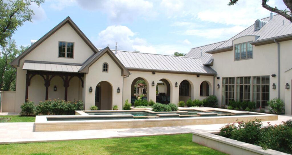 Slate Gray Drexel metal roof on elegant home